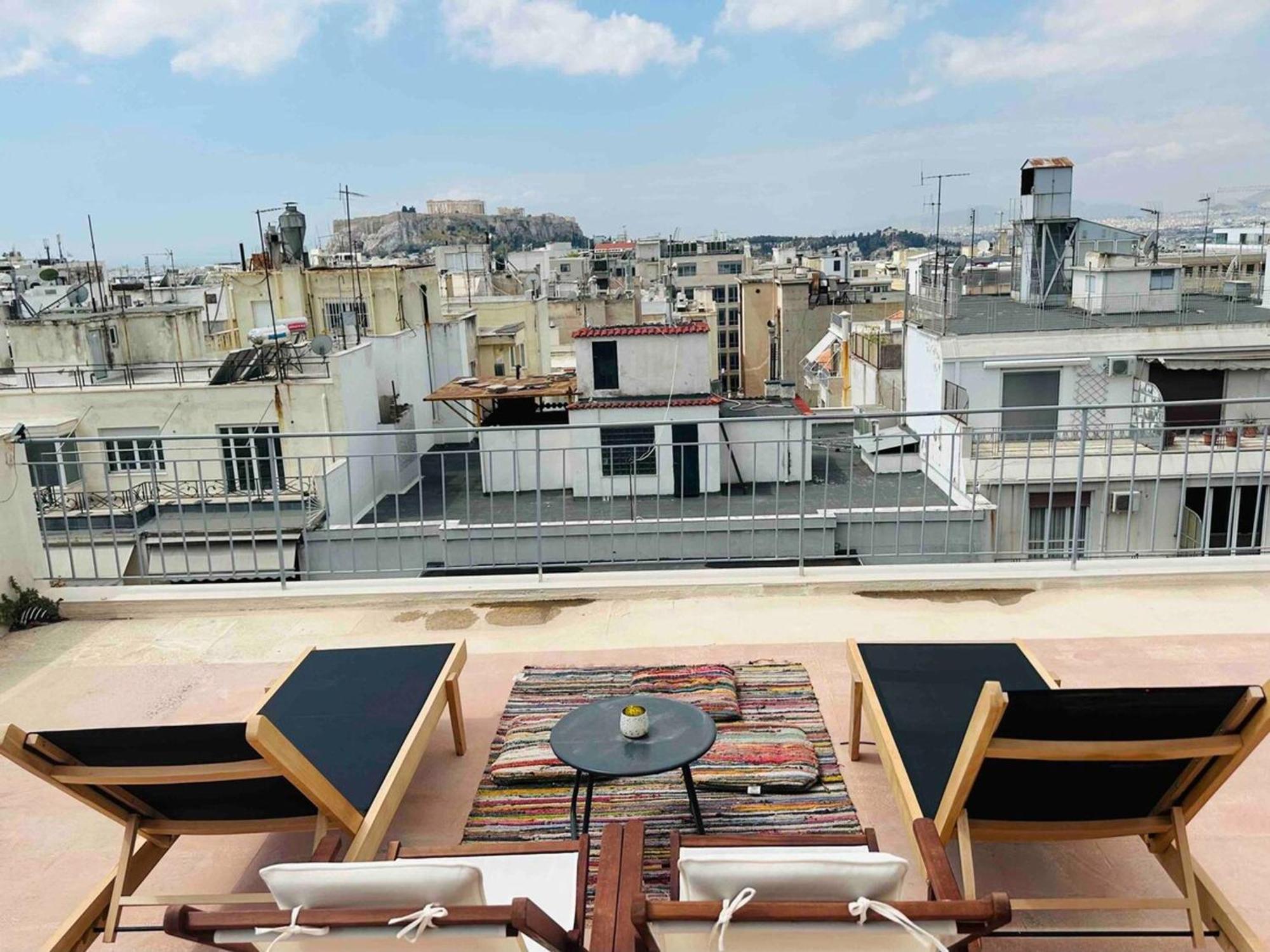 Apartmán 200Mbps Wifi - Penthouse With Acropolis View Atény Exteriér fotografie